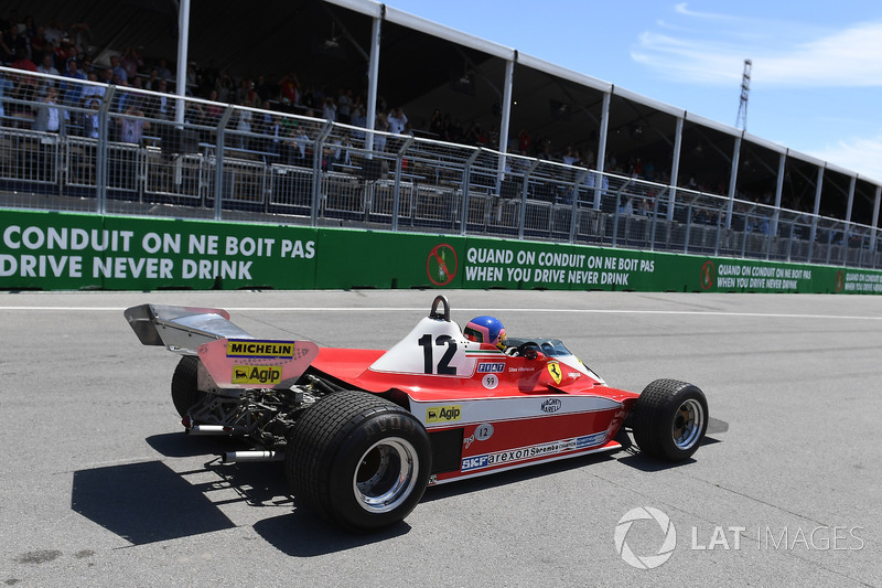 Jacques Villeneuve, drives his Fathers 1978 Canadian GP winning Ferrari 312T3