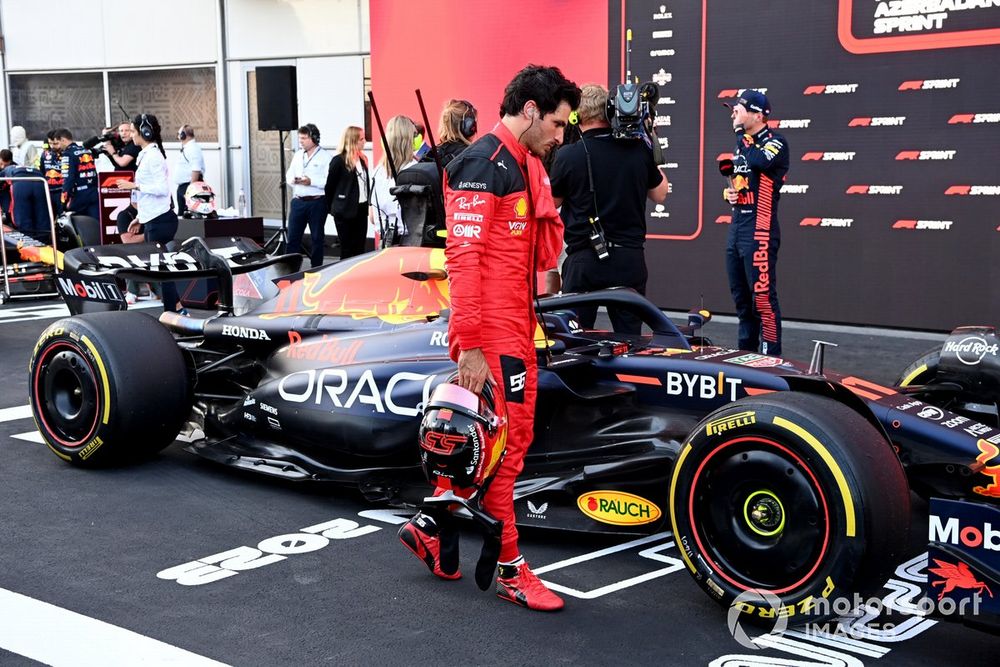 Carlos Sainz, Scuderia Ferrari, en Parc Ferme tras el Sprint