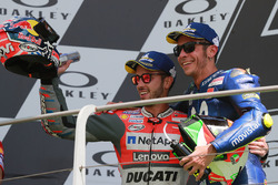 Podium: second place Andrea Dovizioso, Ducati Team, third place Valentino Rossi, Yamaha Factory Raci