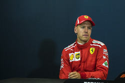 Sebastian Vettel, Ferrari, nella conferenza stampa