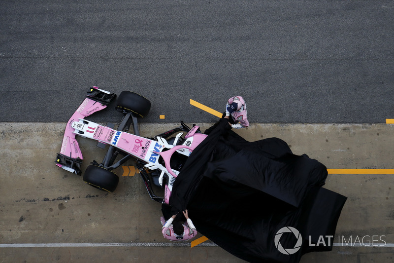 Sergio Perez, Sahara Force India and Esteban Ocon, Sahara Force India F1
