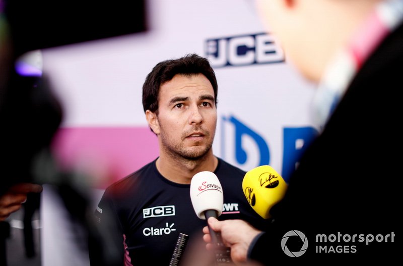 Sergio Perez, Racing Point parle aux médias