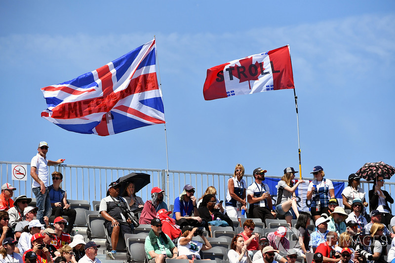 Union flag and Canadian flag