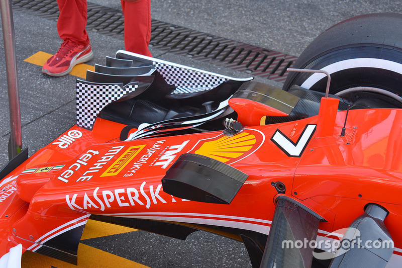 Ferrari SF16-H: Frontflügel, Belastungstest