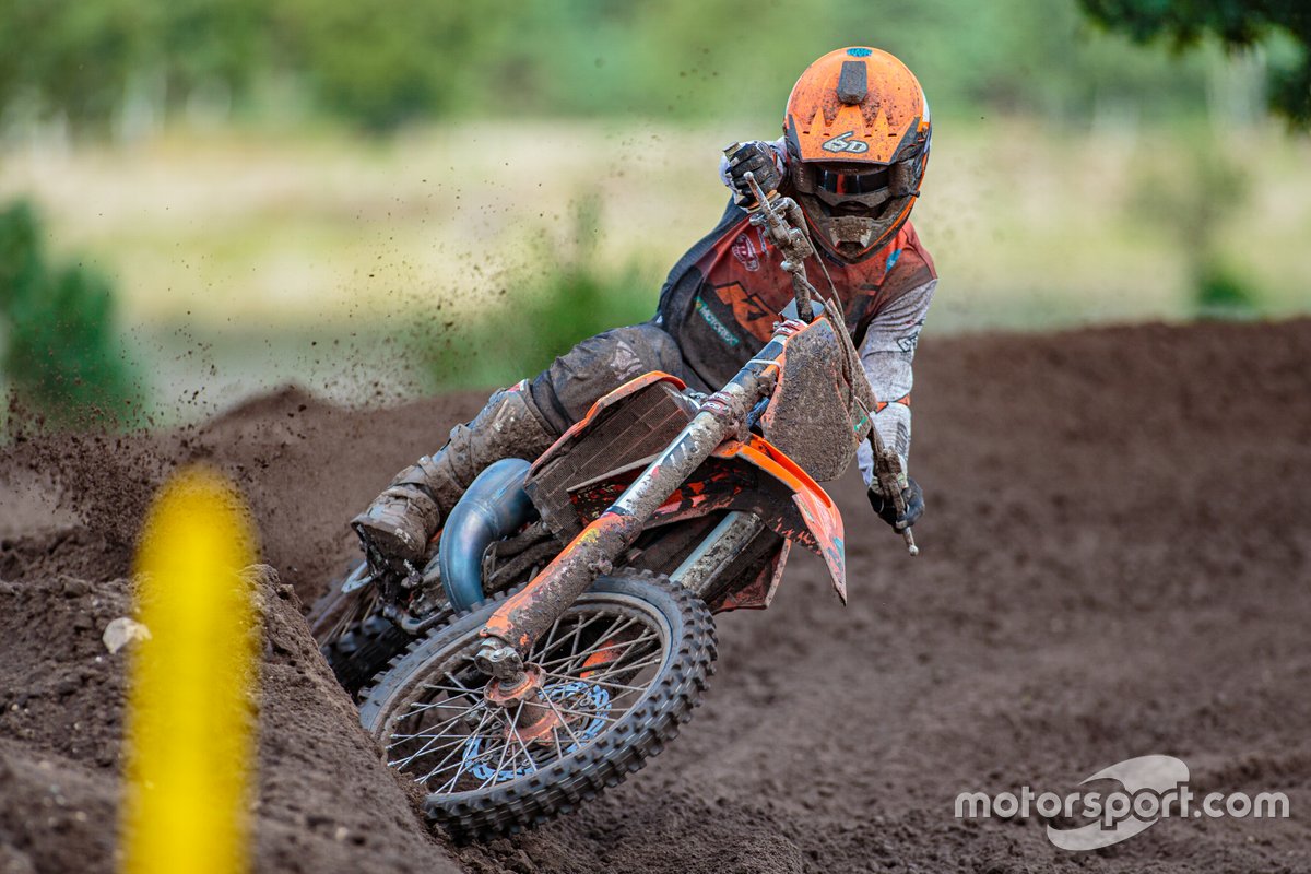 Liam Everts saat turun di EMX125 pada musim 2020 lalu.