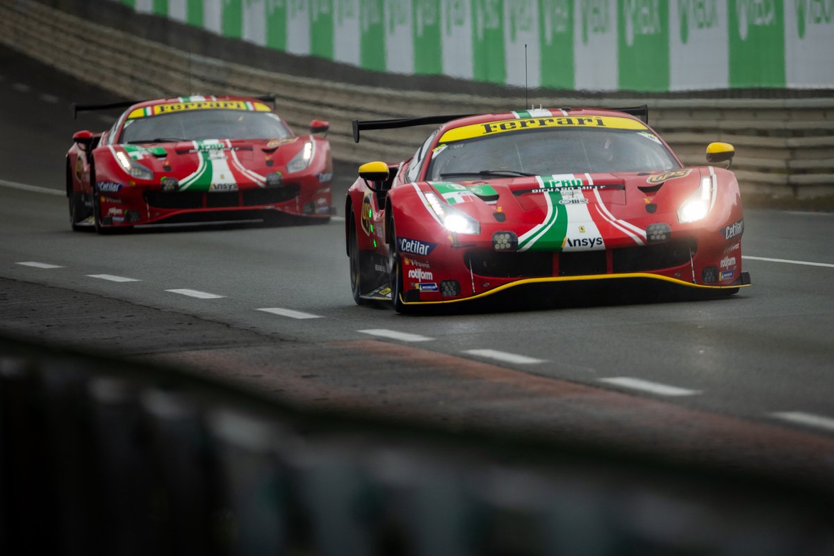#51 AF Corse Ferrari 488 GTE EVO LMGTE Pro, Alessandro Pier Guidi, James Calado, Come Ledogar, #52 AF Corse Ferrari 488 GTE EVO LMGTE Pro, Daniel Serra, Miguel Molina, Sam Bird