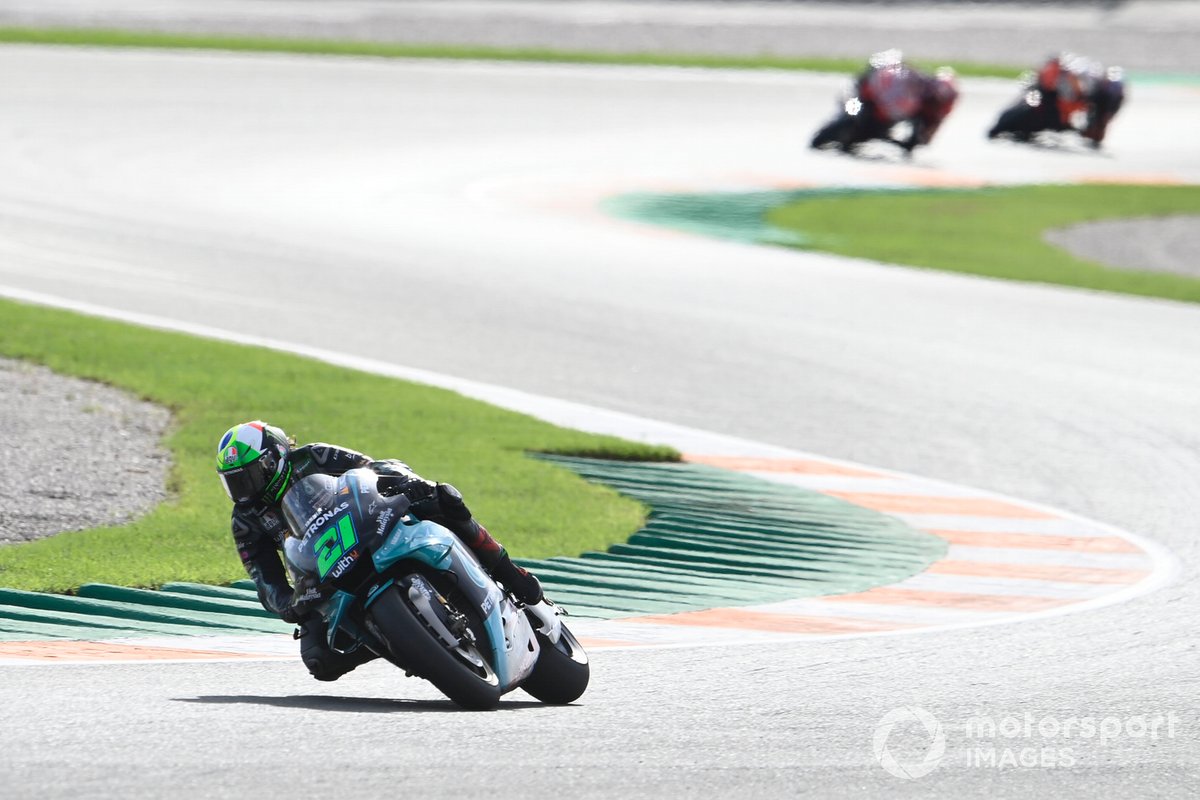 Rider Petronas Yamaha SRT, Franco Morbidelli paling berpeluang mengamankan posisi runner-up MotoGP 2020 usai menang di Valencia, akhir pekan lalu.