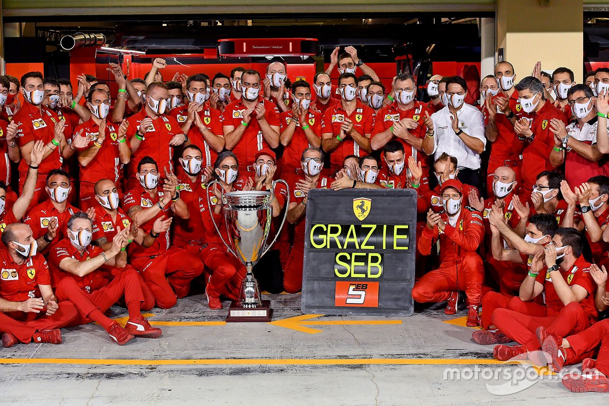 Sebastian Vettel, Ferrari and Charles Leclerc, Ferrari with the team