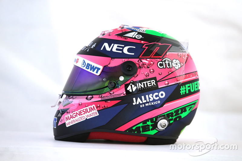 Casco de Sergio Perez, Sahara Force India F1