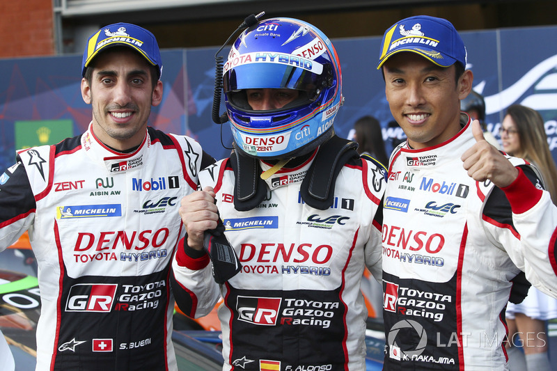 Ganadores, Fernando Alonso, Kazuki Nakajima, Sébastien Buemi, Toyota Gazoo Racing