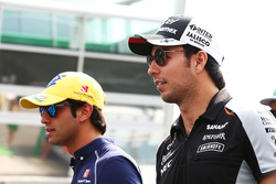 Серхіо Перес, Sahara Force India F1, Феліпе Наср, Sauber F1 Team на параді пілотів