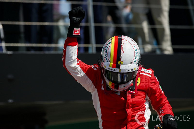 Yarış galibi Sebastian Vettel, Ferrari, Parc Ferme