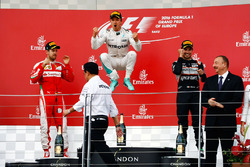 Podium: 1. Nico Rosberg, Mercedes AMG F1; 3. Sergio Perez, Sahara Force India F1; 2. Sebastian Vette