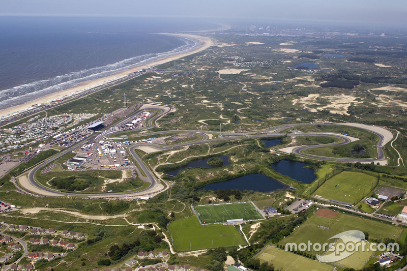Penampakan Sirkuit Zandvoort, venue F1 GP Belanda, dari udara.