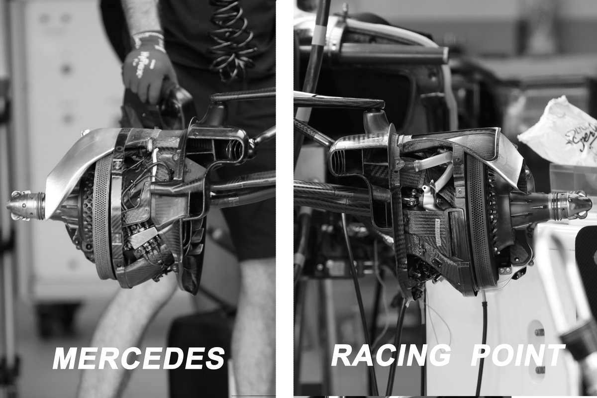 Mercedes-AMG F1 vs Racing Point brakes comparison