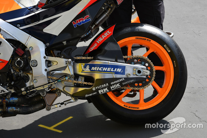 Bike detail of Marc Marquez, Repsol Honda Team