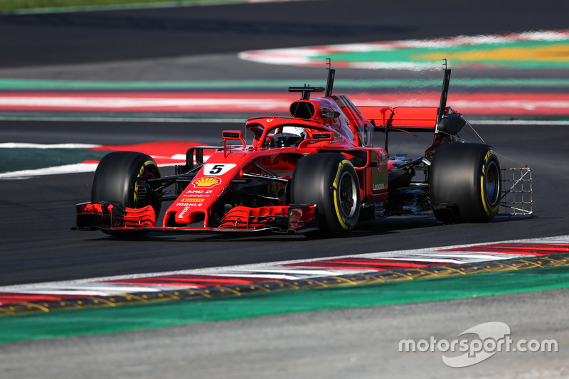 Sebastian Vettel, Ferrari SF71H con dei sensori aerodinamici