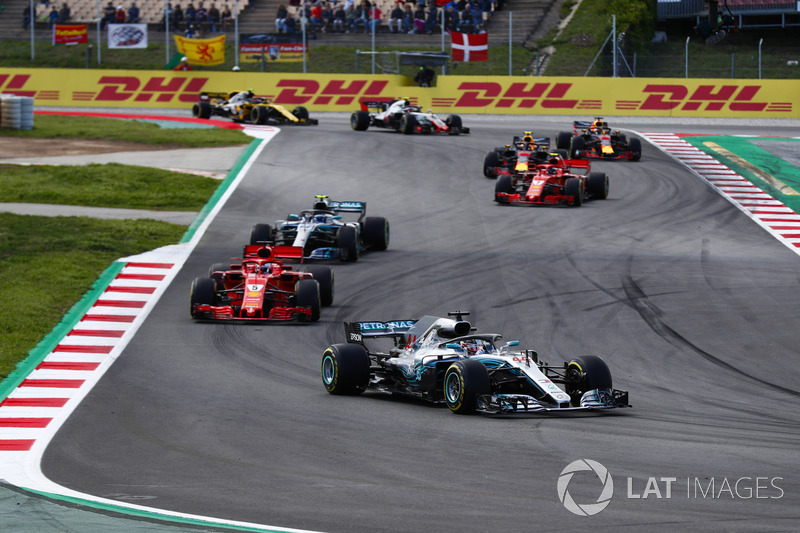 Льюіс Хемілтон, Mercedes AMG F1 W09, Себастьян Феттель, Ferrari SF71H, Валттері Боттас, Mercedes