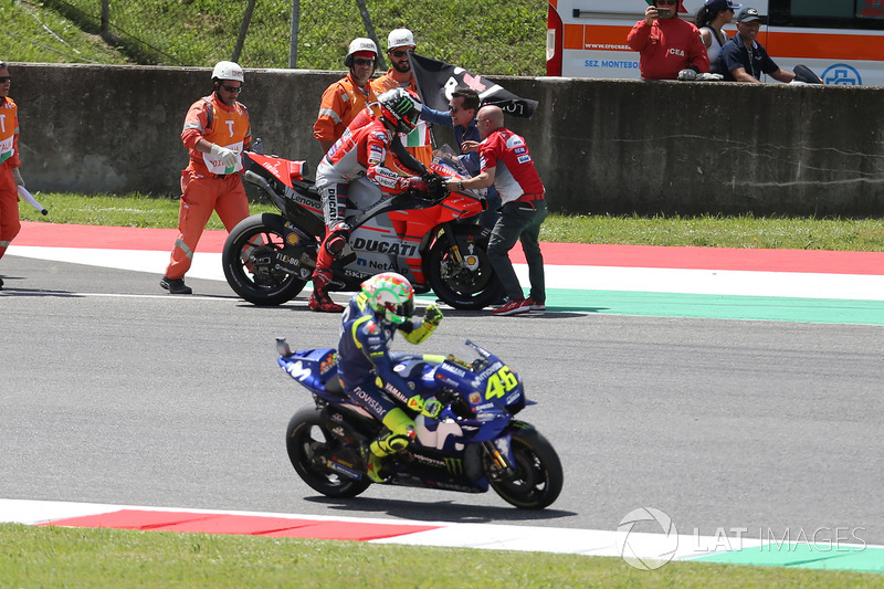 Ganador de carrera Jorge Lorenzo, Ducati Team, Valentino Rossi, Yamaha Factory Racing
