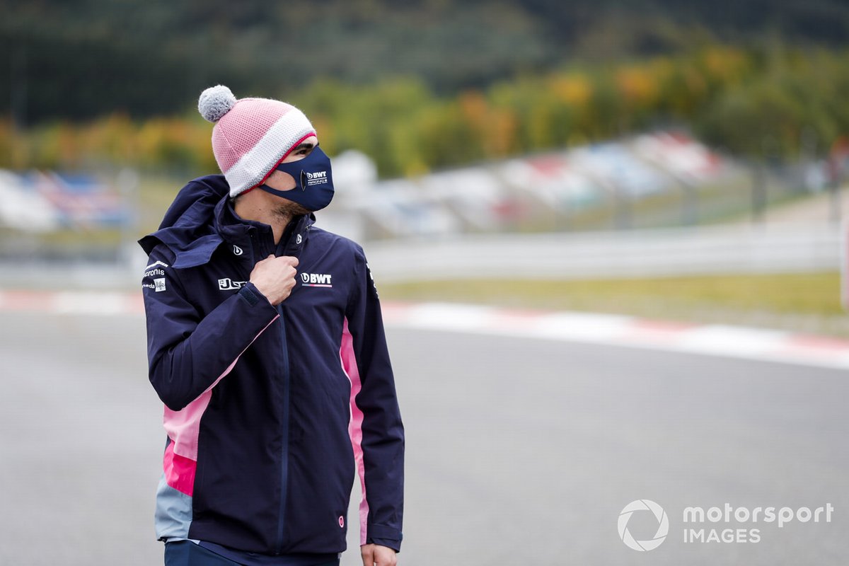 Lance Stroll, Racing Point walks the track