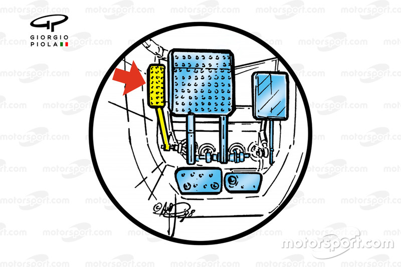 El tercer pedal del McLaren MP4-13