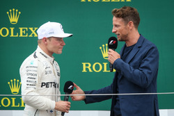 Valtteri Bottas, Mercedes AMG F1 and Jenson Button, McLaren on the podium