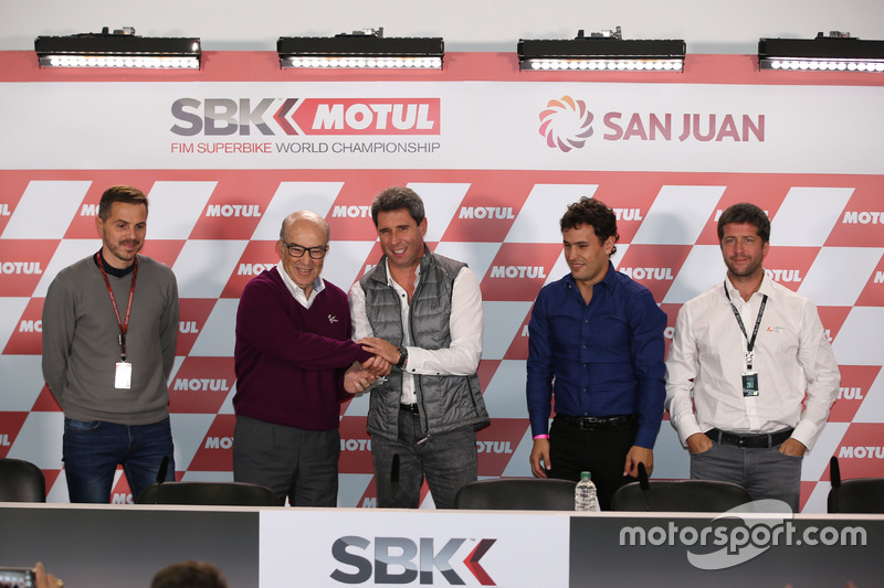 Carmelo Ezpeleta, Dorna Group CEO and Orly Terranova, CEO of OSD