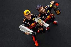 Max Verstappen, Red Bull Racing, race winner, third place Daniel Ricciardo, Red Bull Racing, their t