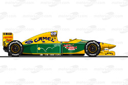 La Benetton B193 pilotée par Michael Schumacher en 1993 Reproduction 