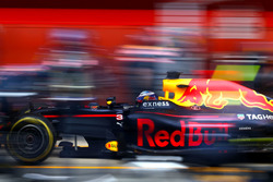 Daniel Ricciardo, Red Bull Racing tijdens pitstop