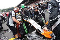 Nico Hulkenberg, Sahara Force India F1 VJM09 op de grid