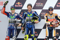 Polesitter Valentino Rossi, Yamaha Factory Racing, tweede plaats Jorge Lorenzo, Yamaha Factory Racin