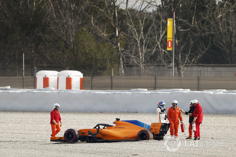 Fernando Alonso, McLaren MCL33 kaza