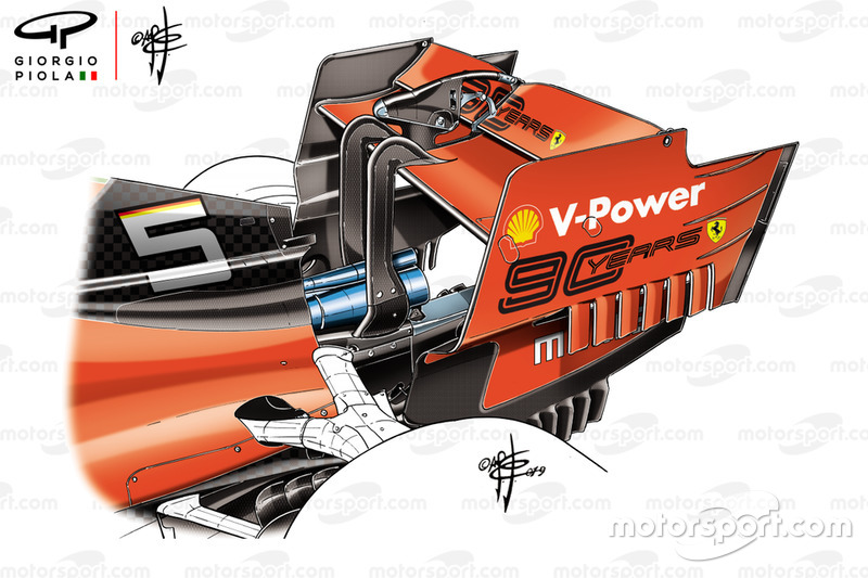 Ferrari SF90 rear wing detail