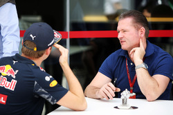 (L to R): Max Verstappen, Red Bull Racing with his father Jos Verstappen