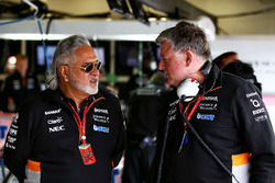 Dr. Vijay Mallya, Sahara Force India Team Owner, Otmar Szafnauer, Sahara Force India F1 Chief Operating Officer