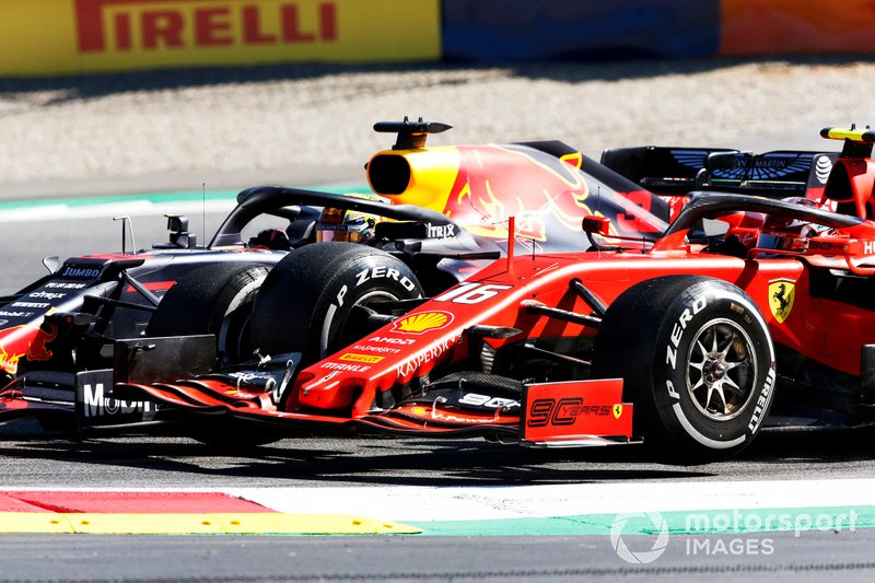 Max Verstappen et Charles Leclerc se percute au GP d'Autriche 2019