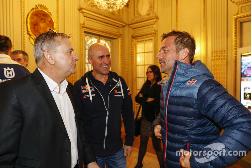 Etienne Lavigne avec Stéphane Peterhansel and Sébastien Loeb
