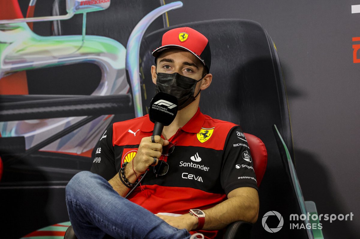 Charles Leclerc, Ferrari, in conferenza stampa