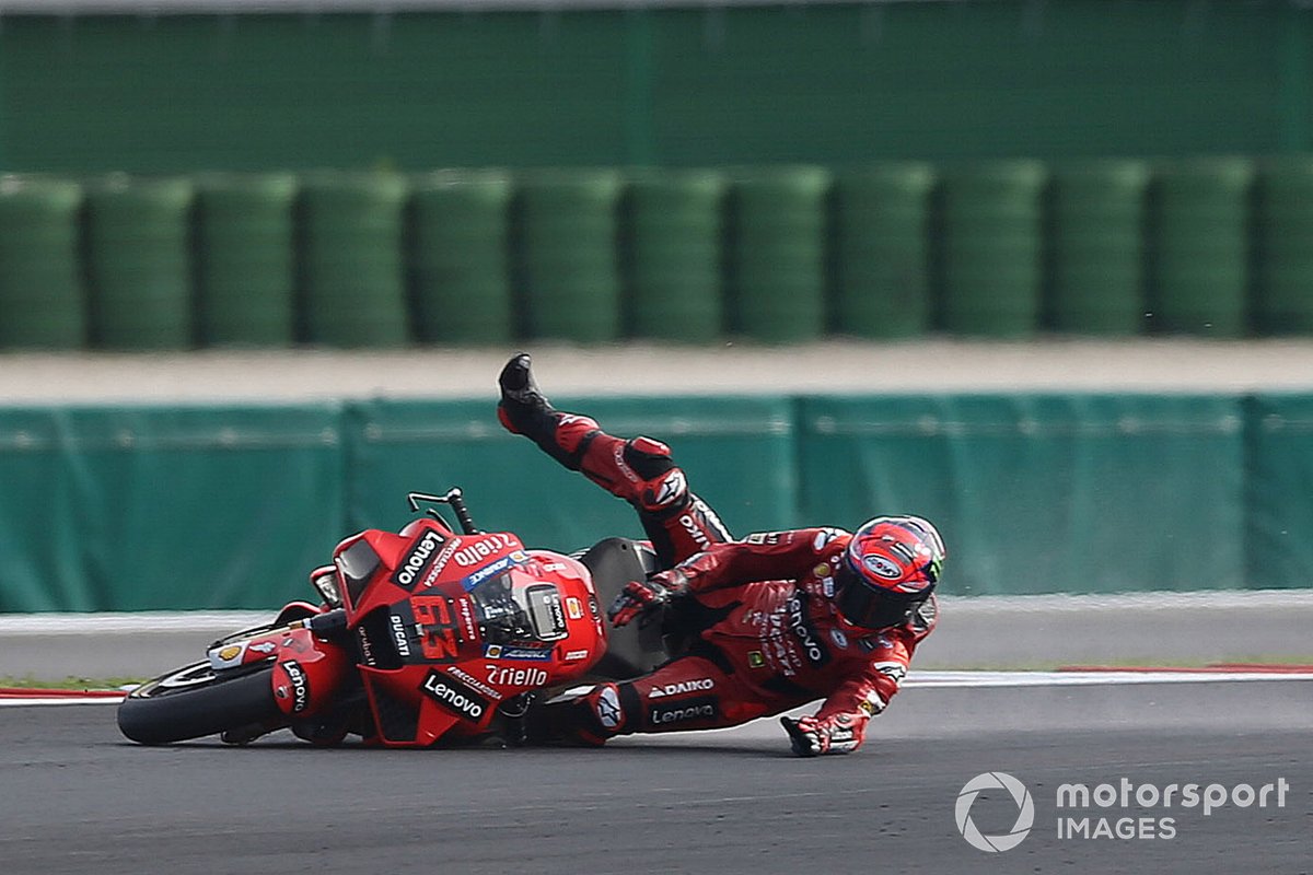 La caduta di Francesco Bagnaia, Ducati Team