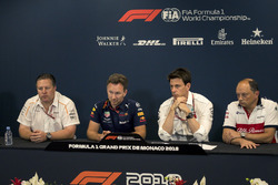 Zak Brown, McLaren Racing CEO, Christian Horner, Red Bull Racing Team Principal, Toto Wolff, Mercedes AMG F1 Director of Motorsport and Frederic Vasseur, Sauber, Team Principal in the Press Conference