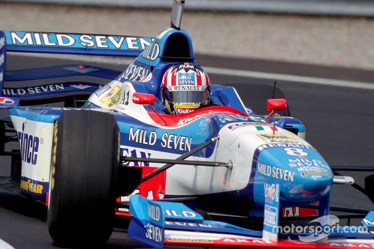 Alexander Wurz in de Benetton van 1997.