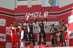 Podio Gara 1 GT3: Postiglione-Gagliardini, Imperiale Racing, Leo-Cheever, Scuderia Baldini 27 Networ