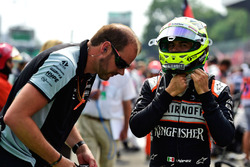 Sergio Perez, Sahara Force India F1 op de grid