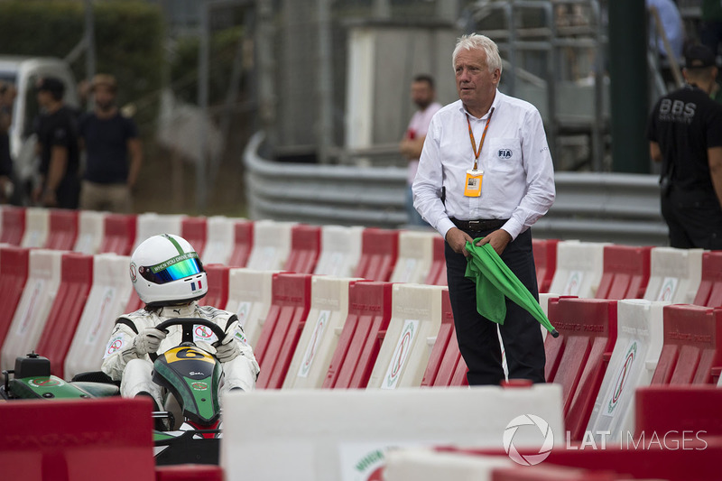 Karting and Charlie Whiting, FIA Delegate