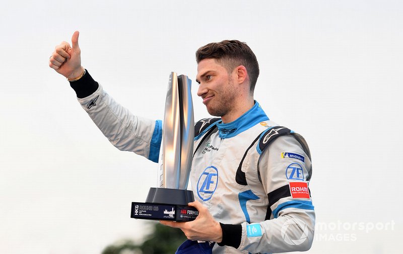 Edoardo Mortara, Venturi Formula E fête la deuxième place sur le podium
