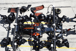Fernando Alonso, McLaren MP4-31, pit actie
