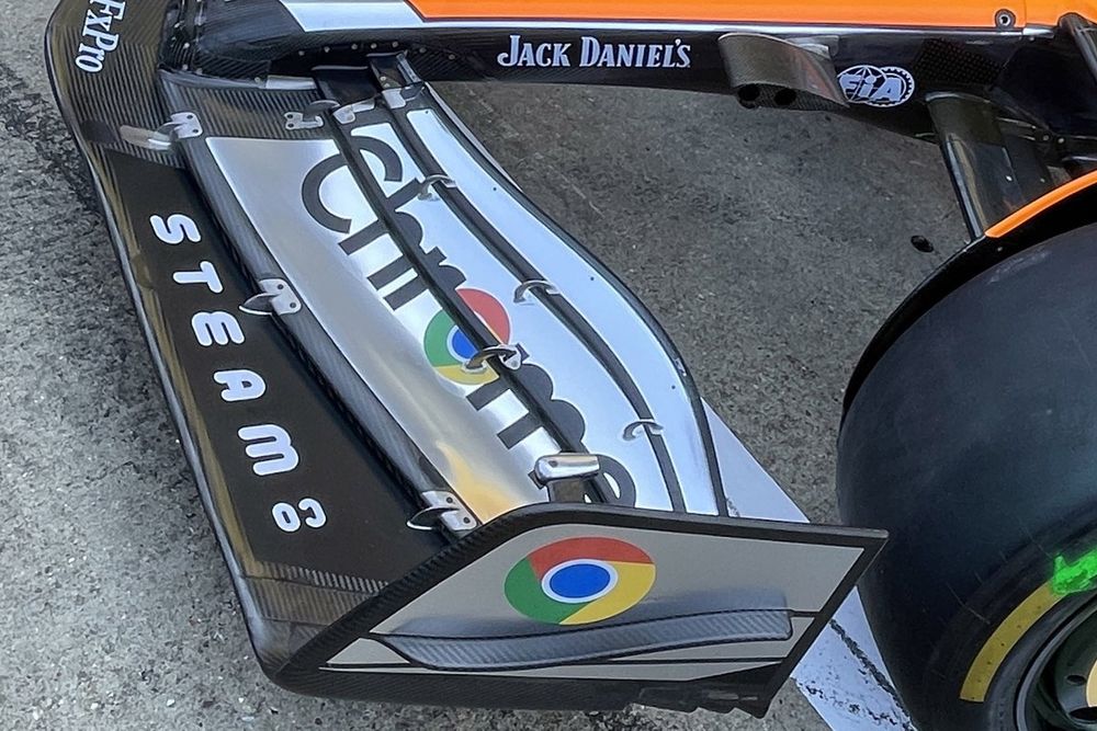 McLaren MCL60 detalle del endplate delantero