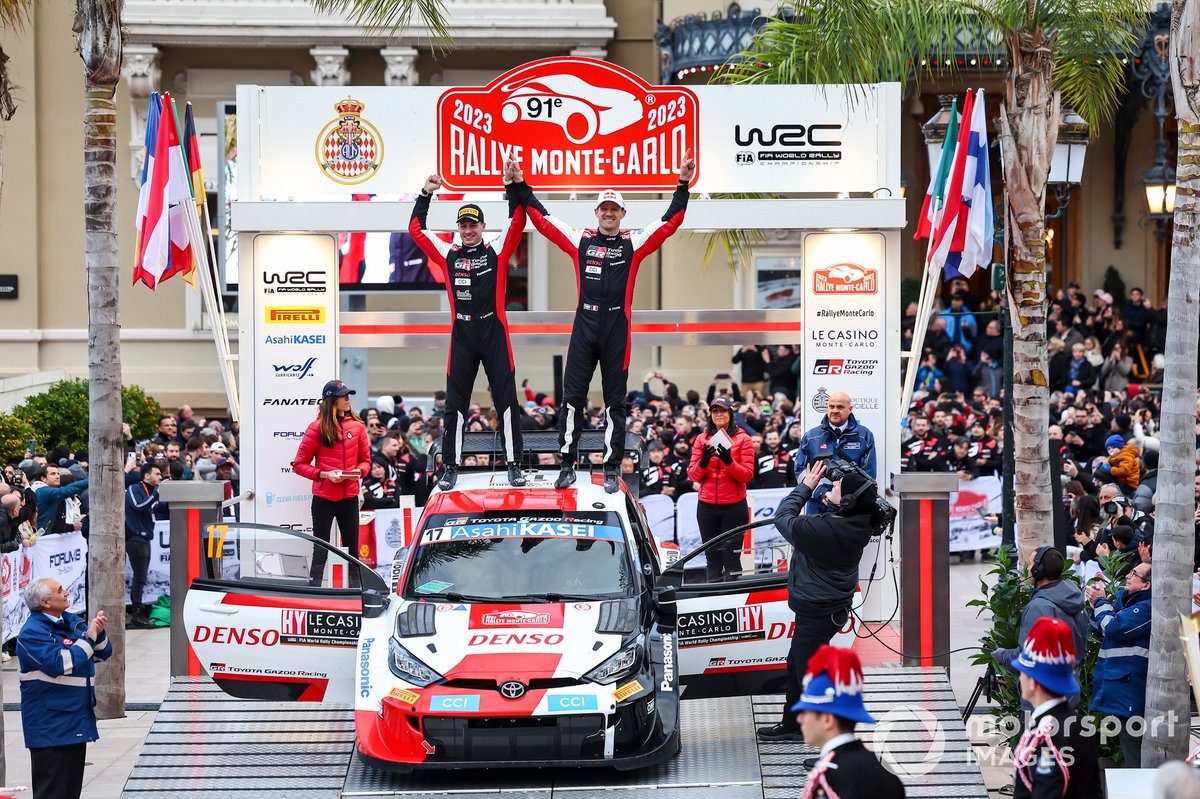 Winners Sébastien Ogier, Vincent Landais, Toyota Gazoo Racing WRT Toyota GR Yaris Rally1