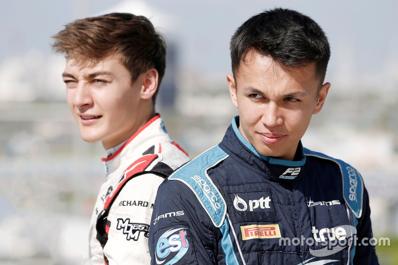 Alexander Albon, DAMS et George Russell, ART Grand Prix